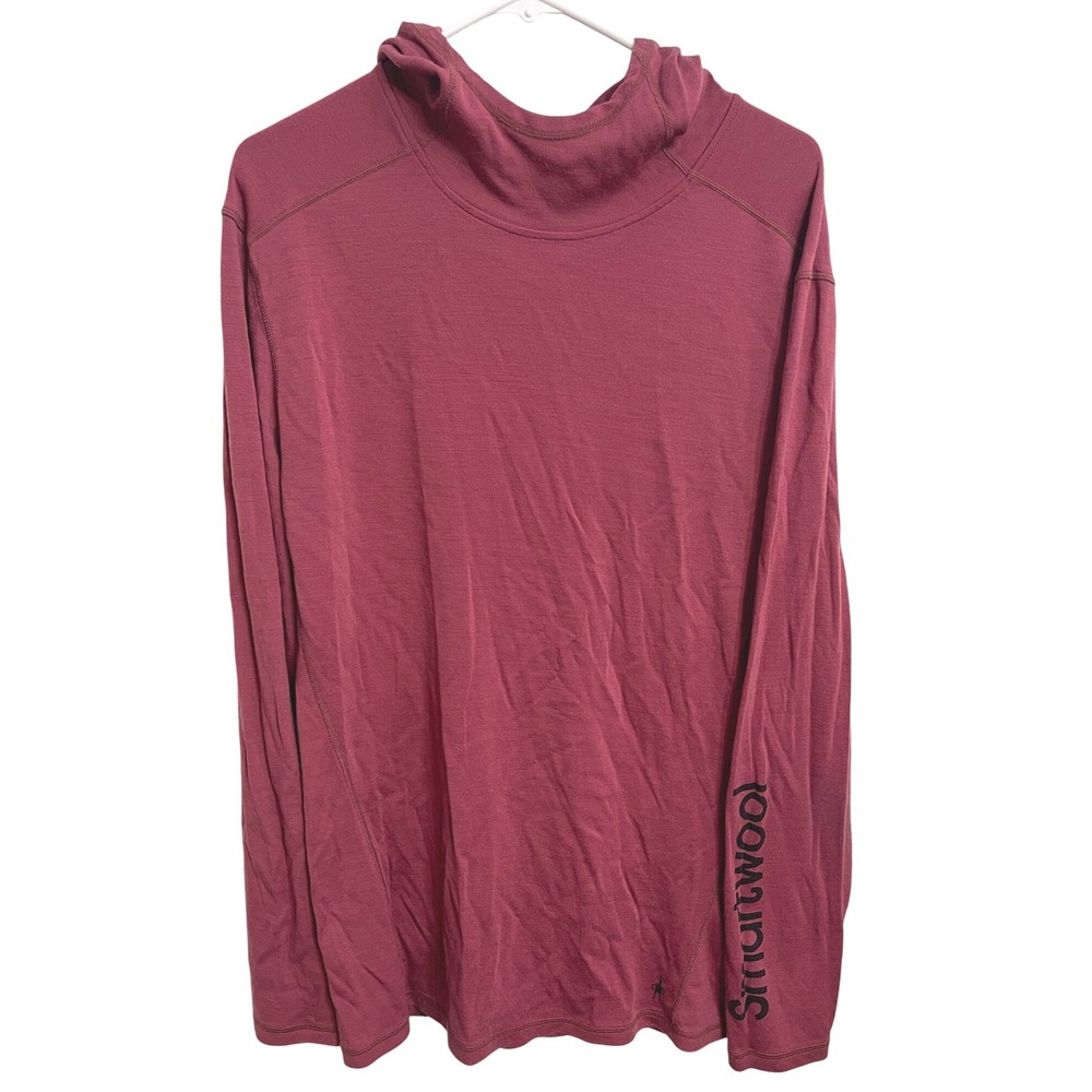 Smartwool Merino 250 Plant-Based Dye Hoodie Mens XL Red Gorpcore Base Layer